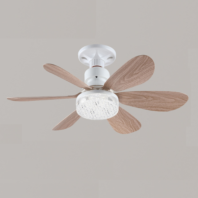 E27 Led Ceiling Fan Light 6 Blades 3 Speed Remote Timing Dimmable 3000K-6500K Quiet for Home Bedroom Living Room Hotel