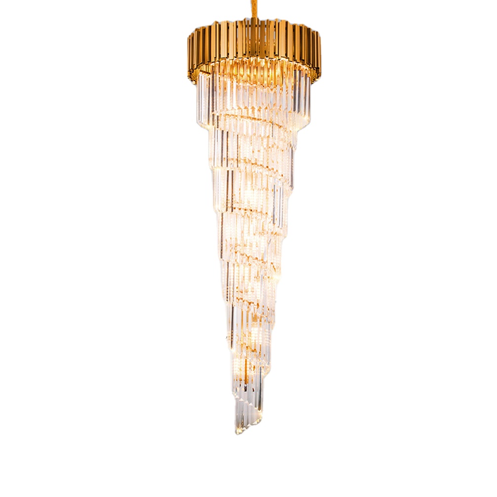 Post Modern Minimalist Dining Room Lamp Designer Model Room Lighting Villa Gold Large Crystal Chandelier