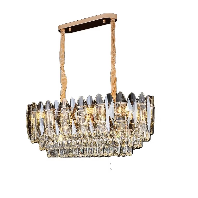 Gold Round 16 Lights Mid Century Industrial Gold Metal K9 Crystal Light Fixture Luxury Chandelier