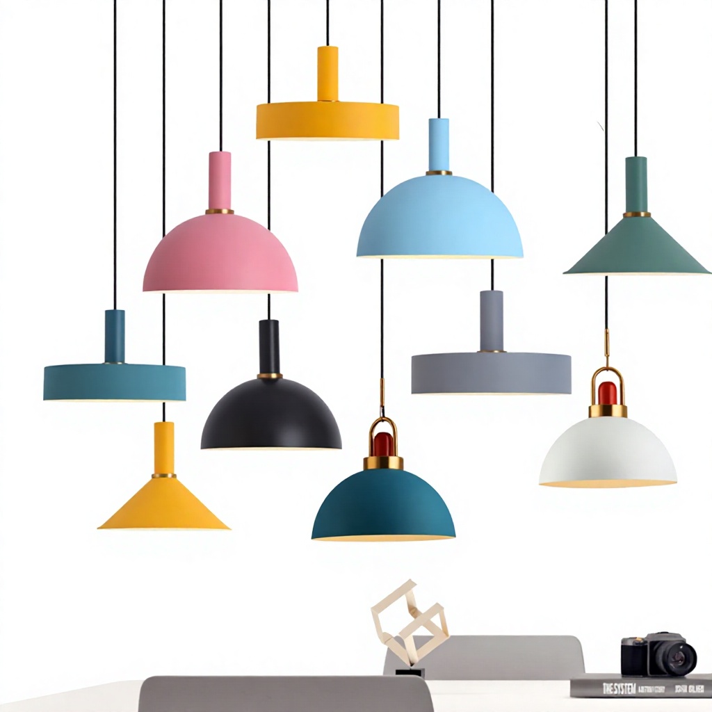 Nordic LED Pendant Lights Metal Minimalist Hanging Lamps Kitchen Dining Room Bedroom Bar Counter Indoor Lighting Home Decor E27