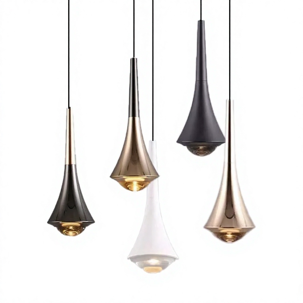 LED Aluminum Bedside Chandelier Full Spectrum Adjustable Small Modern Simple Energy Saving Cable Light for Bedroom Bar
