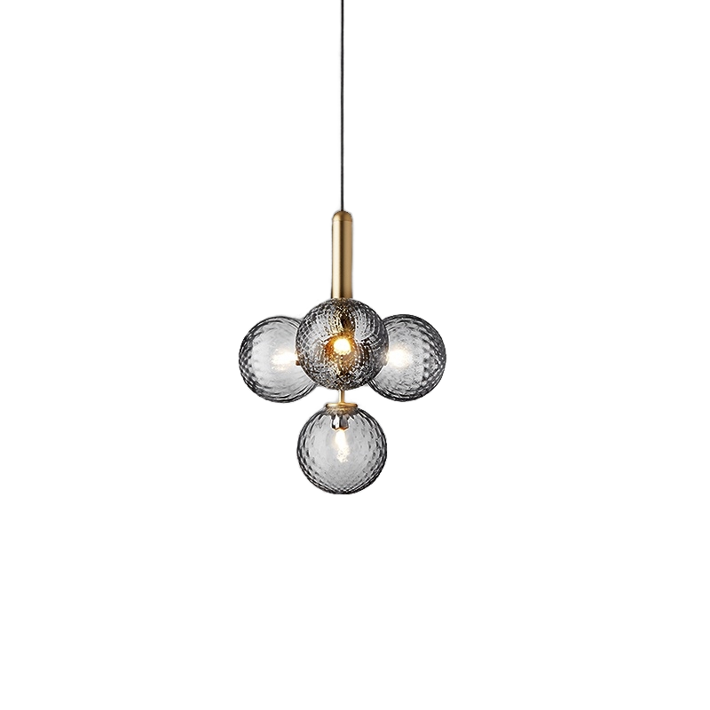 Modern Glass Ball LED Pendant Lamp Small Hotel Bedroom Bedside Gold Indoor Kitchen Hanging Dining Room Decor Light