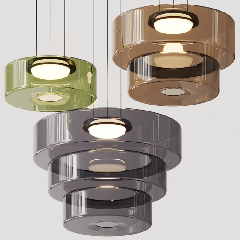 Italian Minimalist Glass Black Cord Pendant Light Art Creative Modern Decoration LED Chandelier Home Restaurant Bar Balcony