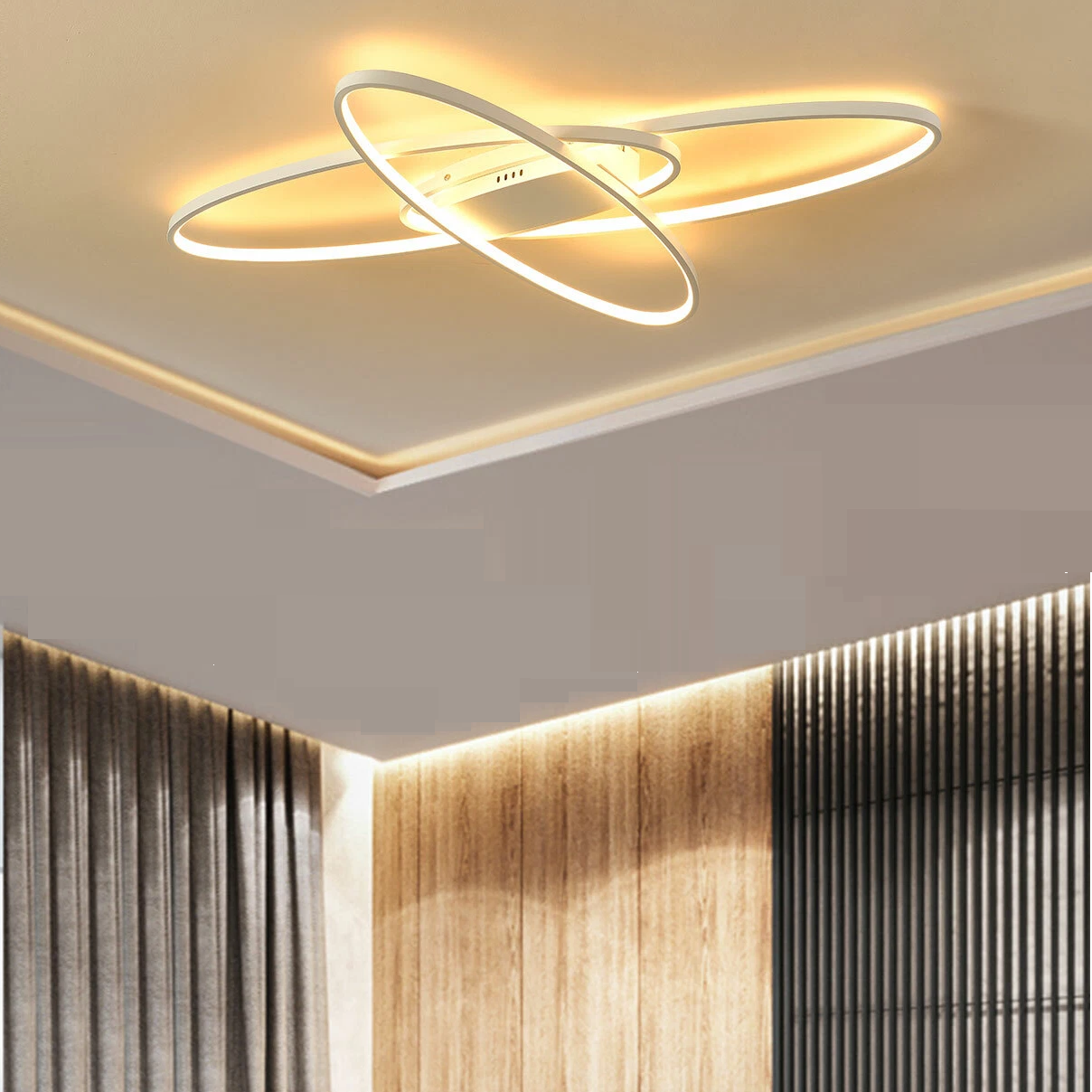 Geometric LED Ceiling Light Living Room Chandelier Flush Mount Lamp Fixture