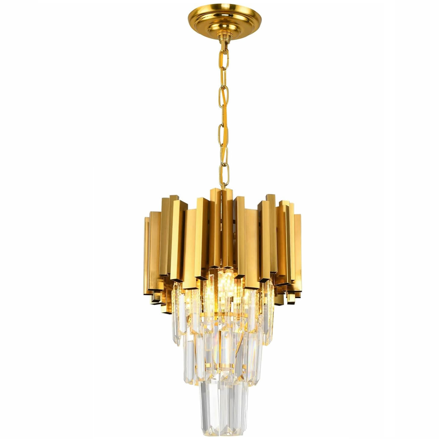 Post Modern Minimalist Dining Room Lamp Designer Model Room Lighting Villa Gold Single Head Crystal Chandelier