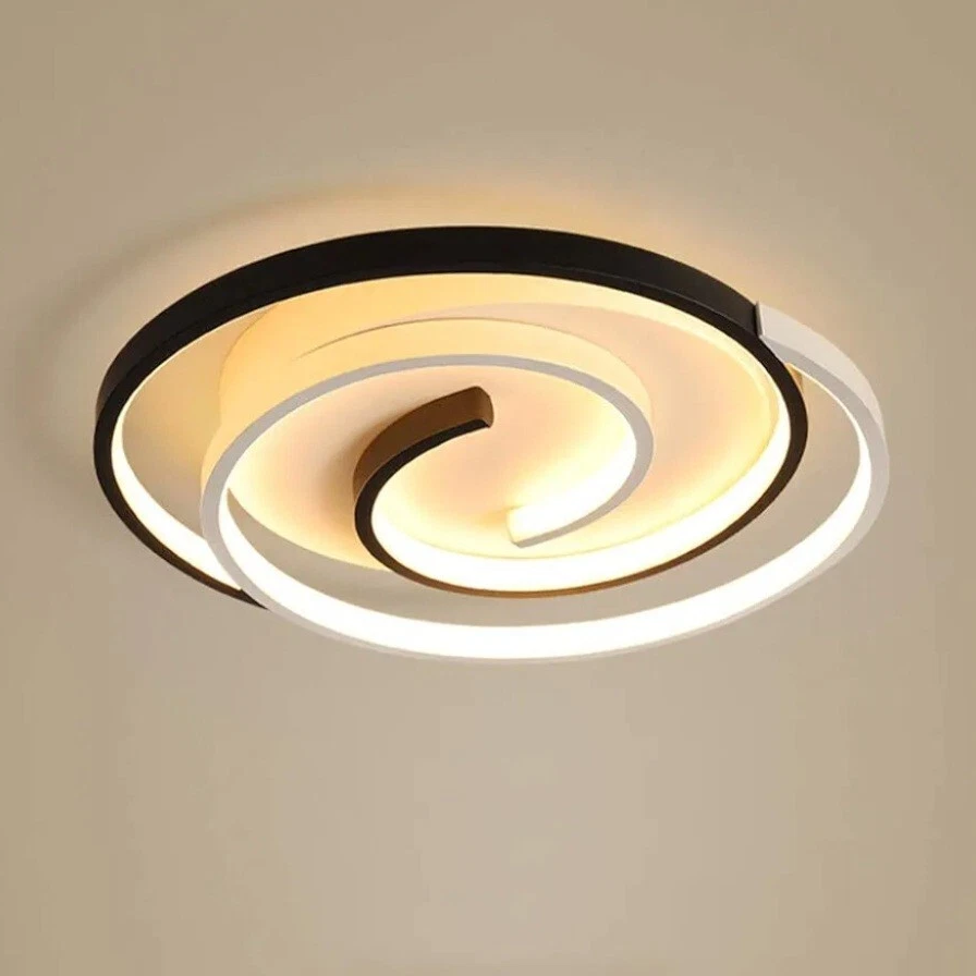 Share LED Ceiling Light White Pendant Lamp Chandelier Round for Living Room & Bedroom
