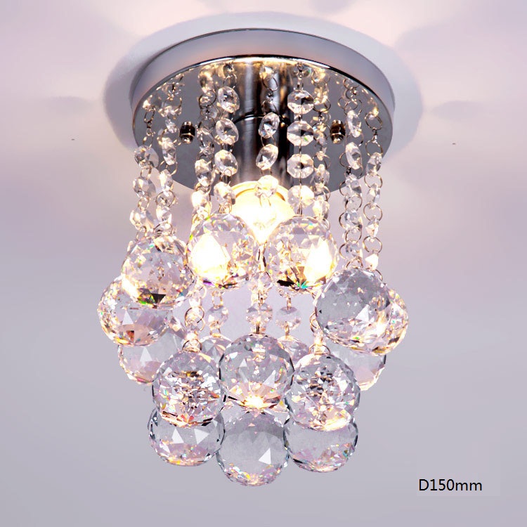 3W LED Crystal Ceiling Light Small Chandelier Ceiling Lamp Pendant Light for Hallway