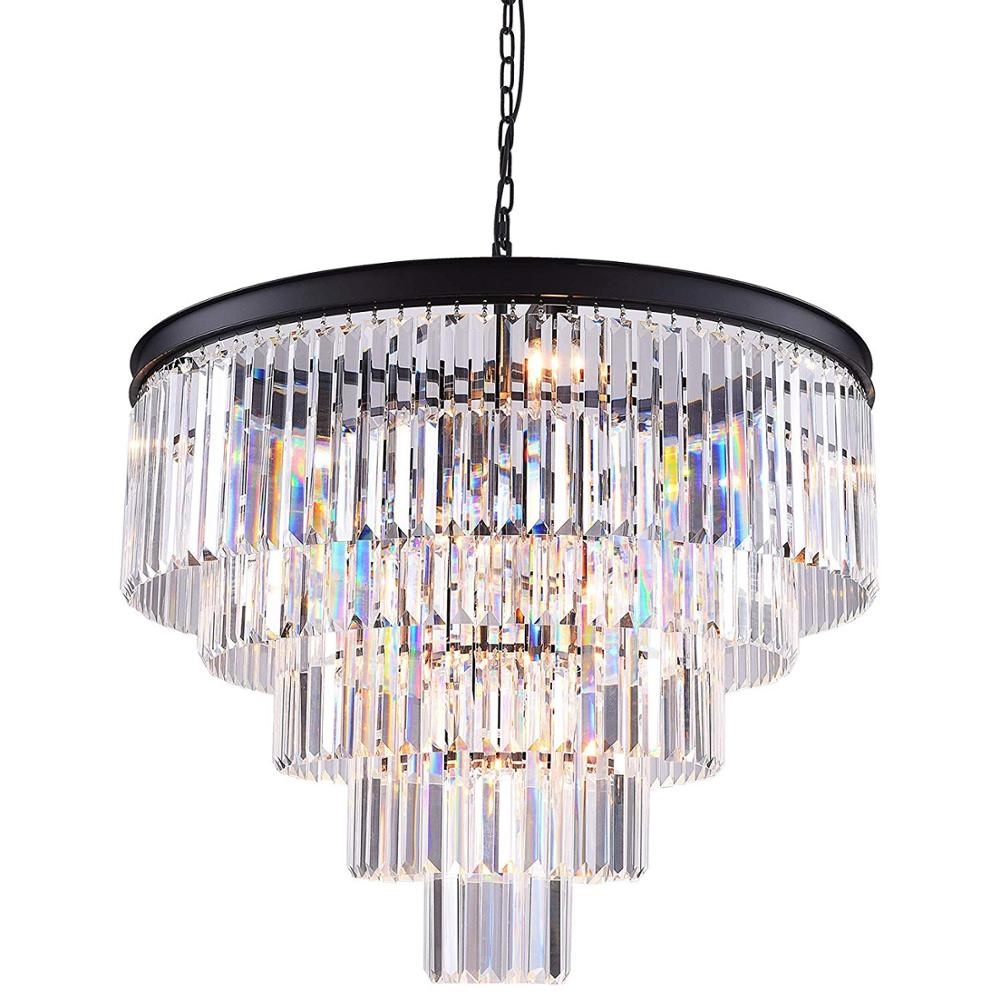 Luxury 5-Tier Modern Crystal Chandeliers Lighting Contemporary Pendant Chandelier Ceiling Lamp Lights Fixture