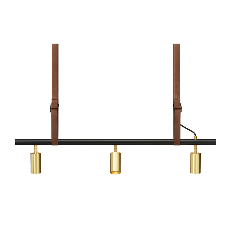 Modern Long John Pendant Light,Brass Pendant Light,3 Spotlight Pendant Lamp LED Track Lamp