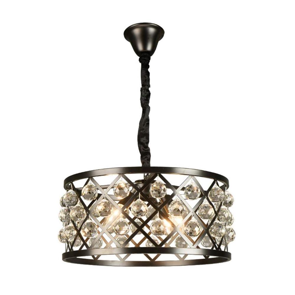 4-Lights Metal Creative Ceiling Pendant Lamp Industrial Retro Crystal Lighting Chandelier