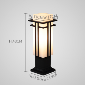 LED Outdoor Waterproof Courtyard Light Garden Villa Wall Enclosure square Door Post Gate Outdoor Post Mount Pillar Light